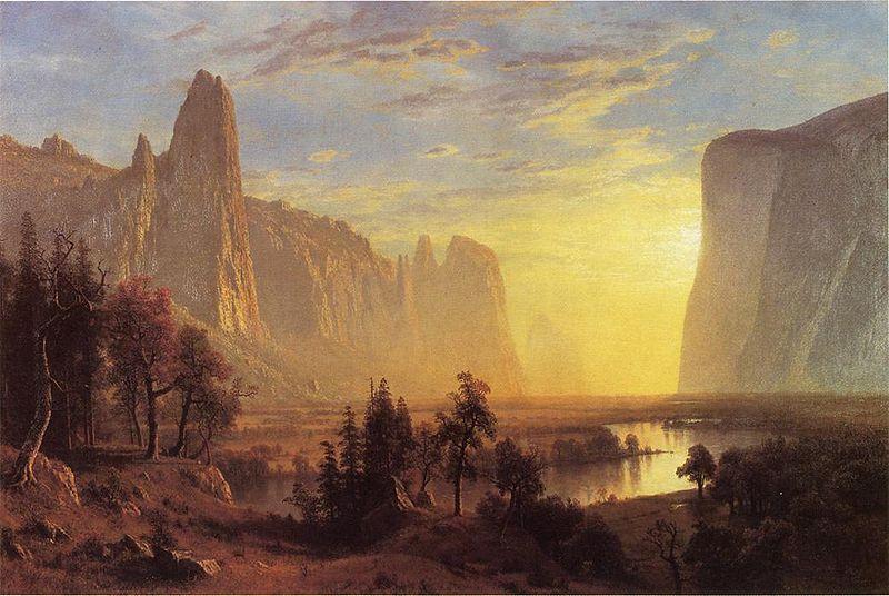 Albert Bierstadt Yosemite Valley, Yellowstone Park oil painting image